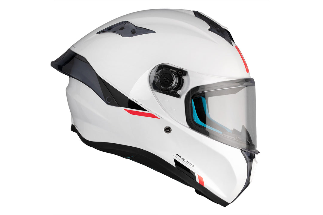 MT HELMETS TARGO S SOLID A0 GLOSS PEARL WHITE FULL FACE HELMET