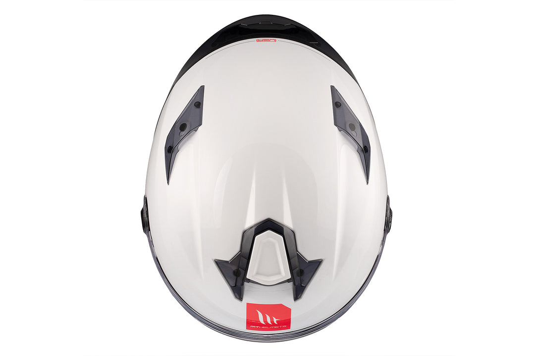 MT HELMETS TARGO S SOLID A0 GLOSS PEARL WHITE FULL FACE HELMET