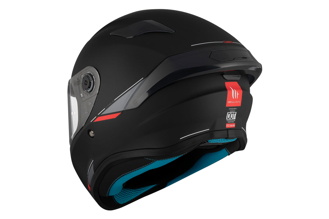 MT HELMETS TARGO S A1 MATT BLACK FULL FACE HELMET