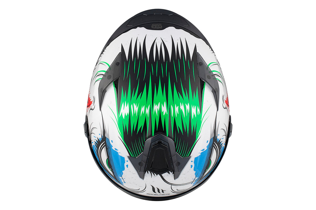 MT Targo S Joke A5 Gloss – Graphic Full-Face Motorcycle Helmet with ECE 22.06