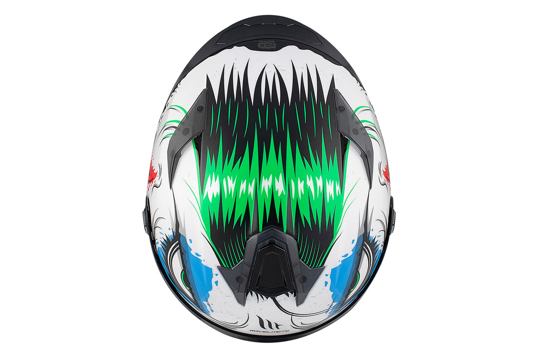 MT Targo S Joke A5 Gloss – Graphic Full-Face Motorcycle Helmet with ECE 22.06
