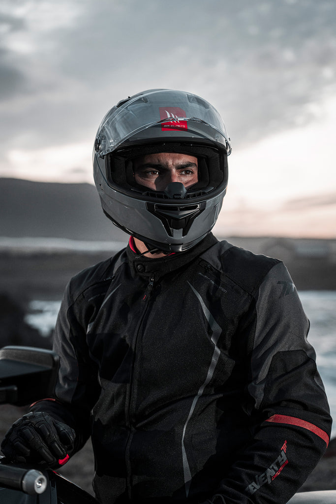 MT HELMETS من أم تي BRAKER SV A12 GLOSS GREY  خوذة فول فيس