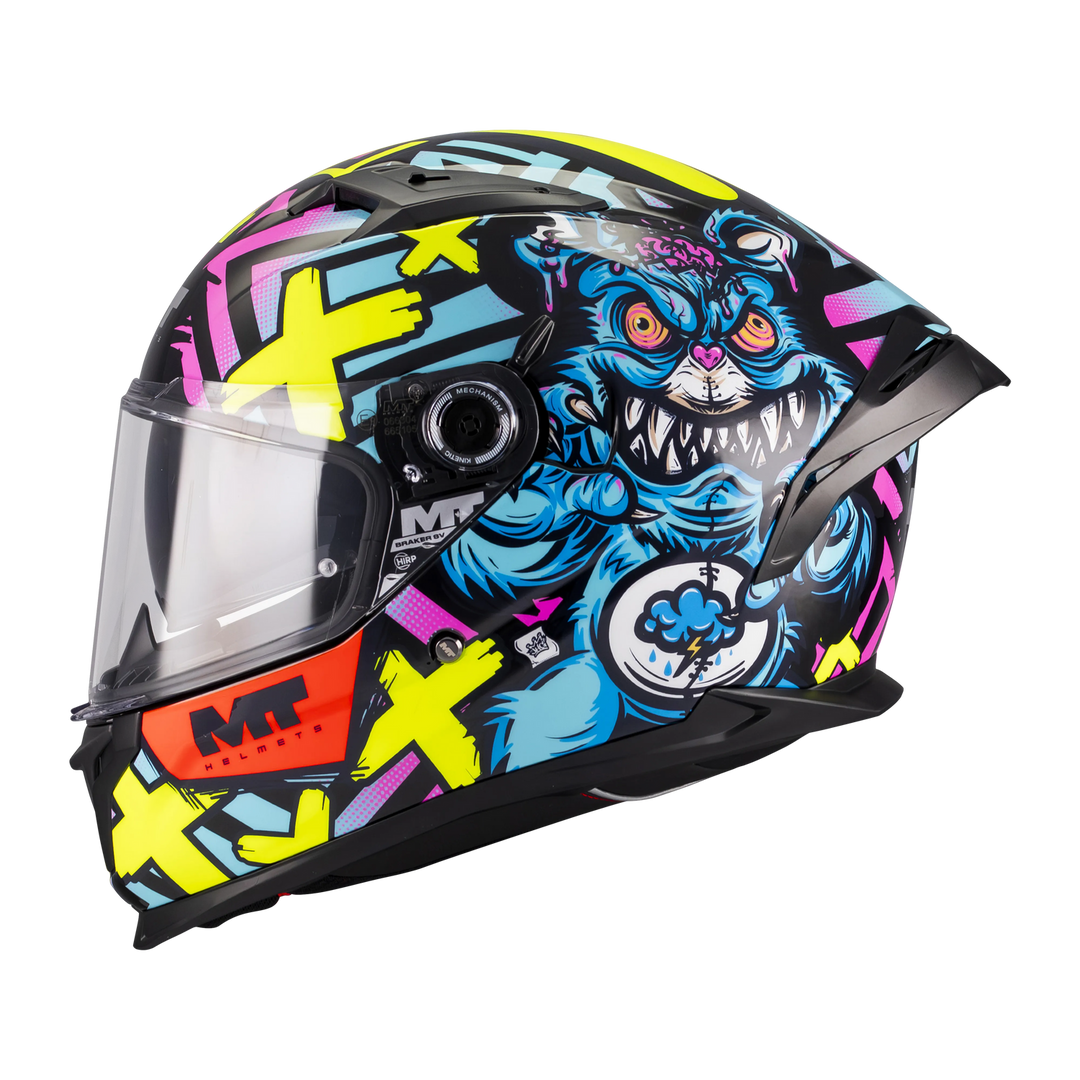MT HELMETS من أم تي BRAKER SV CRAZY TEDDY B7 GLOSS خوذة فول فيس