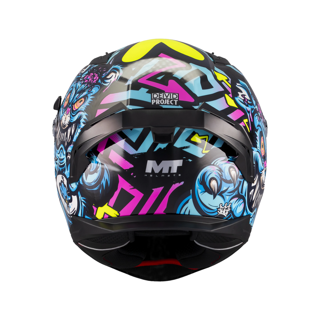 MT HELMETS من أم تي BRAKER SV CRAZY TEDDY B7 GLOSS خوذة فول فيس