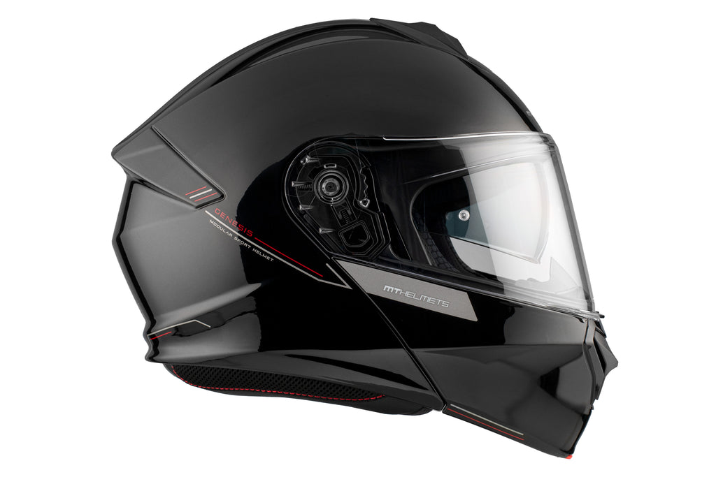 MT HELMETS من أم تي GENESIS SV A1 GLOSS BLACK خوذة موديلار