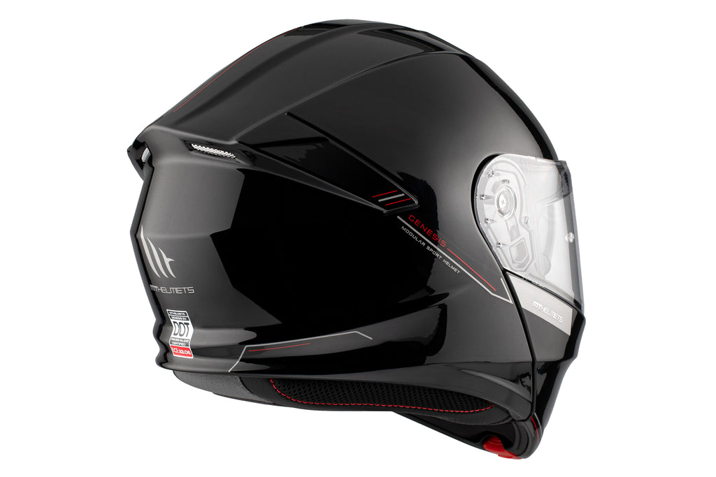 MT Genesis SV Modular Helmet – Gloss Black Flip-Up with Sun Visor