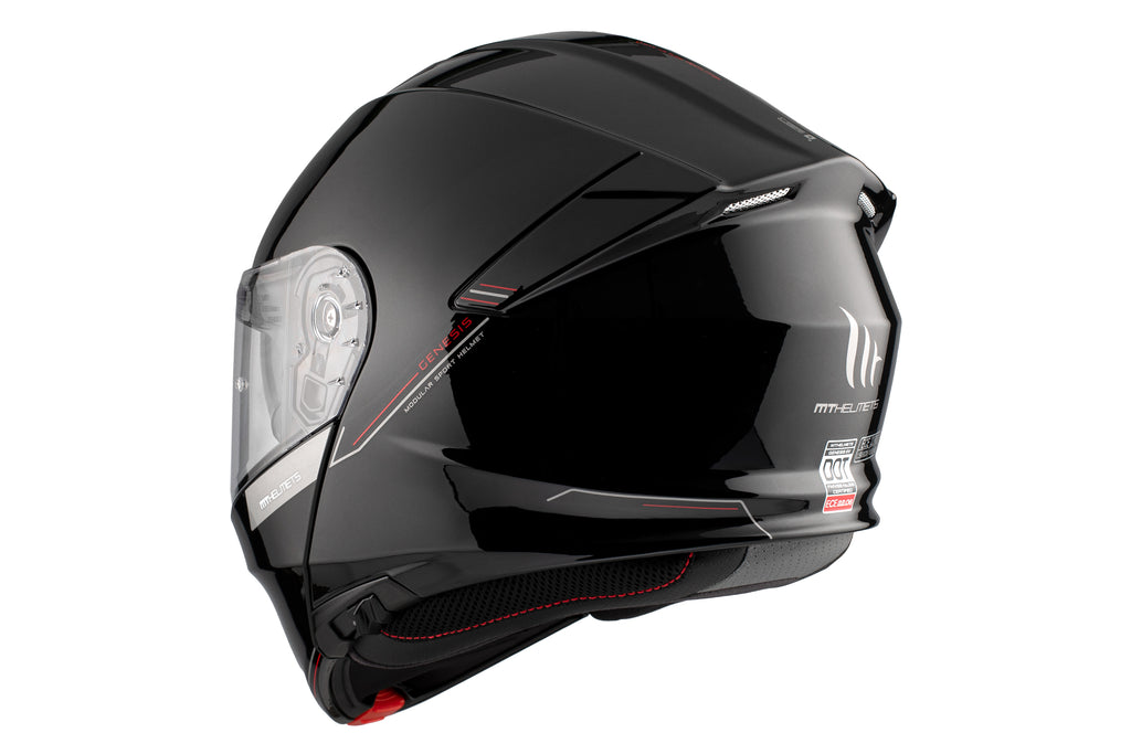 MT Genesis SV Modular Helmet – Gloss Black Flip-Up with Sun Visor