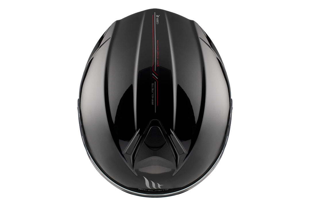 MT HELMETS GENESIS SV SOLID A1 GLOSS BLACK MODULAR HELMET 
