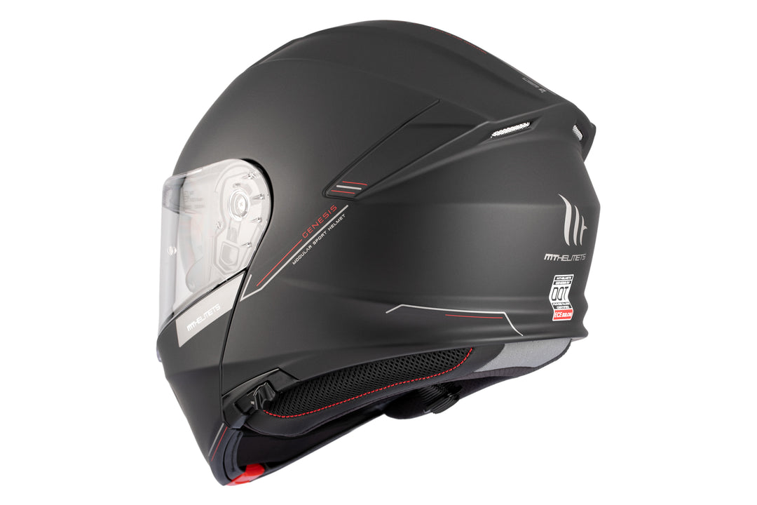 MT Genesis SV Modular Helmet –MATT Black Flip-Up with Sun Visor