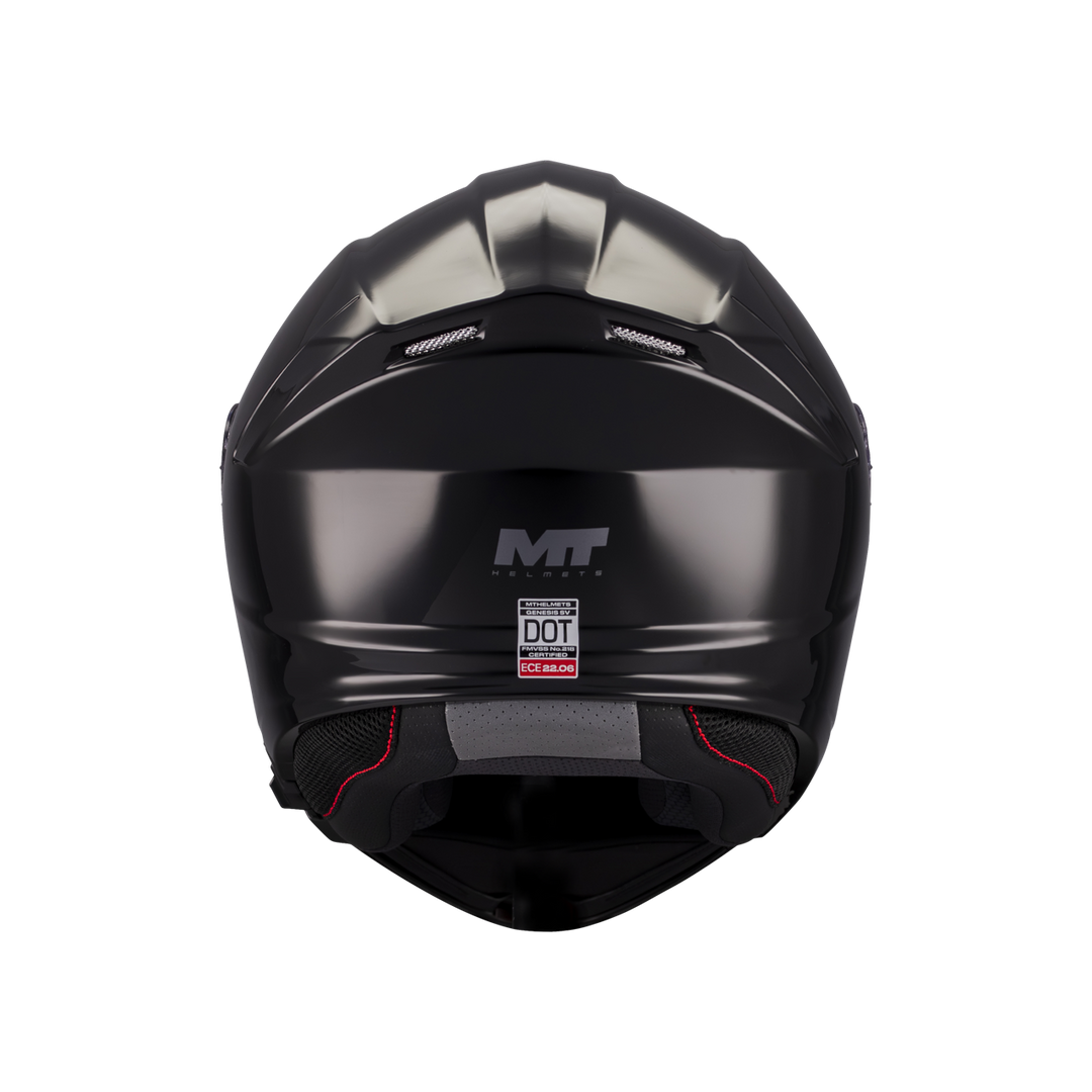 MT HELMETS GENESIS SV PURE A1 GLOSS BLACK MODULAR HELMET