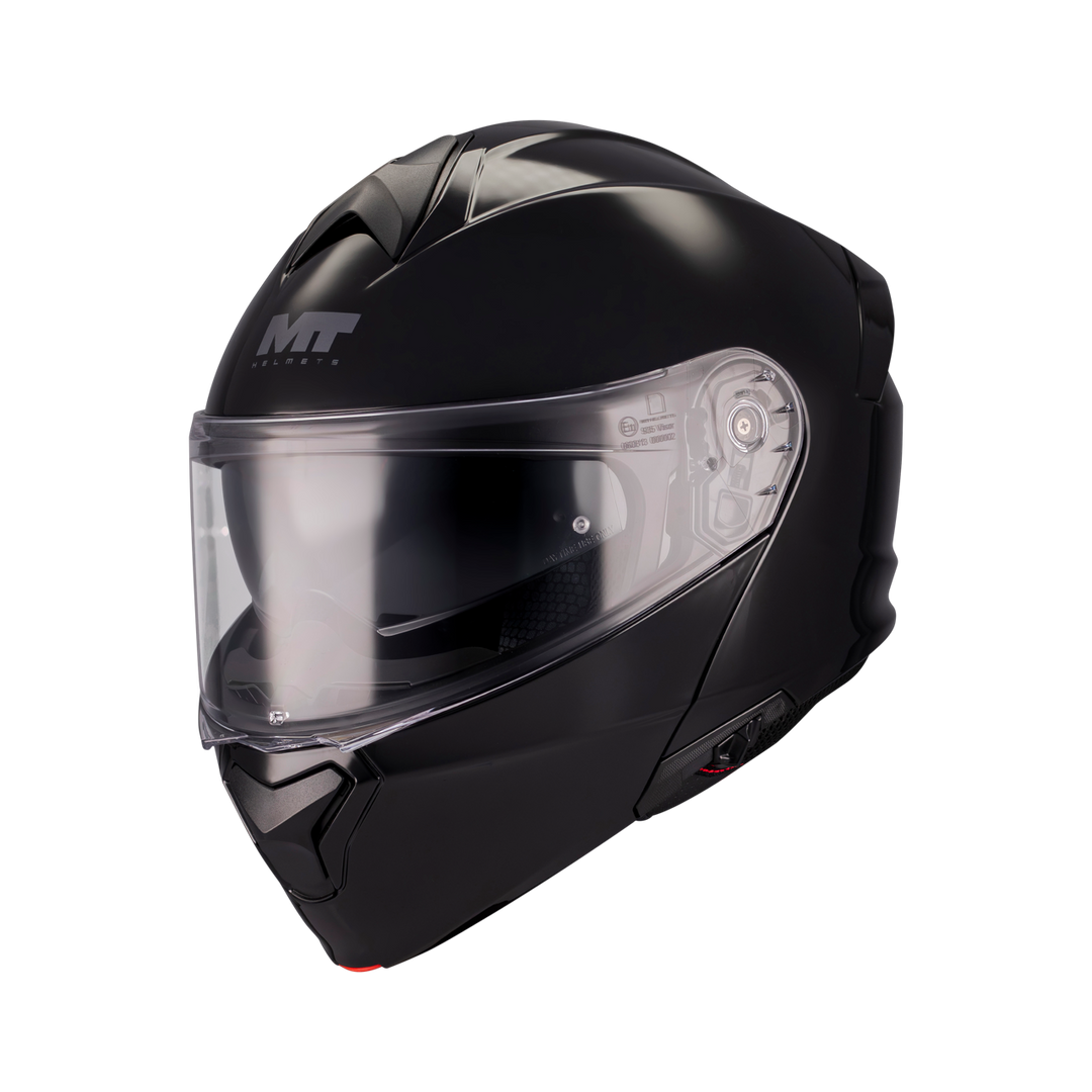 MT HELMETS GENESIS SV PURE A1 GLOSS BLACK MODULAR HELMET