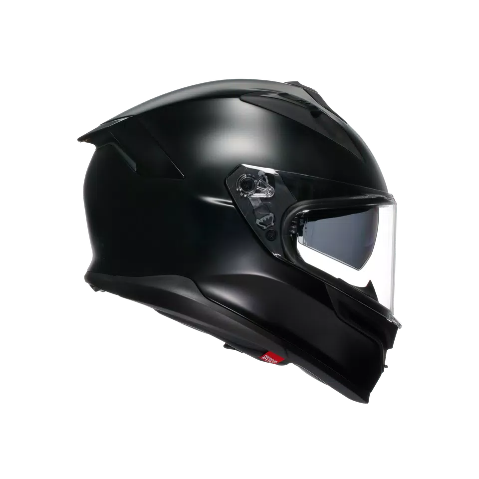 AGV K7 MPLK MONO MATT BLACK Full-Face Motorcycle Helmet – Lightweight Composite Fiber with 190° Visor and Pinlock MaxVision