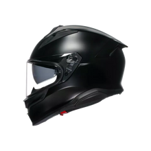 تحميل الصورة في عارض المعرض ، AGV K7 MPLK MONO MATT BLACK Full-Face Motorcycle Helmet – Lightweight Composite Fiber with 190° Visor and Pinlock MaxVision