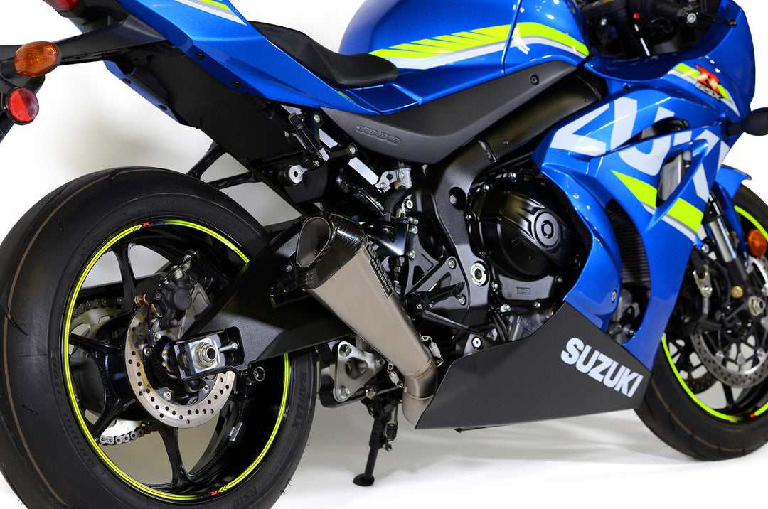 Brock’s CT Megaphone Full Titanium Exhaust with Carbon Fiber Tip for GSX-R1000/R (2017–2025)