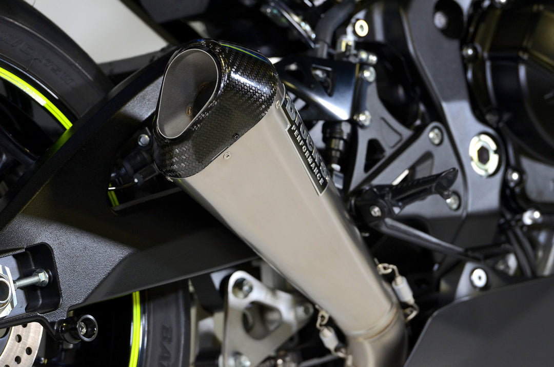 Brock’s CT Megaphone Full Titanium Exhaust with Carbon Fiber Tip for GSX-R1000/R (2017–2025)