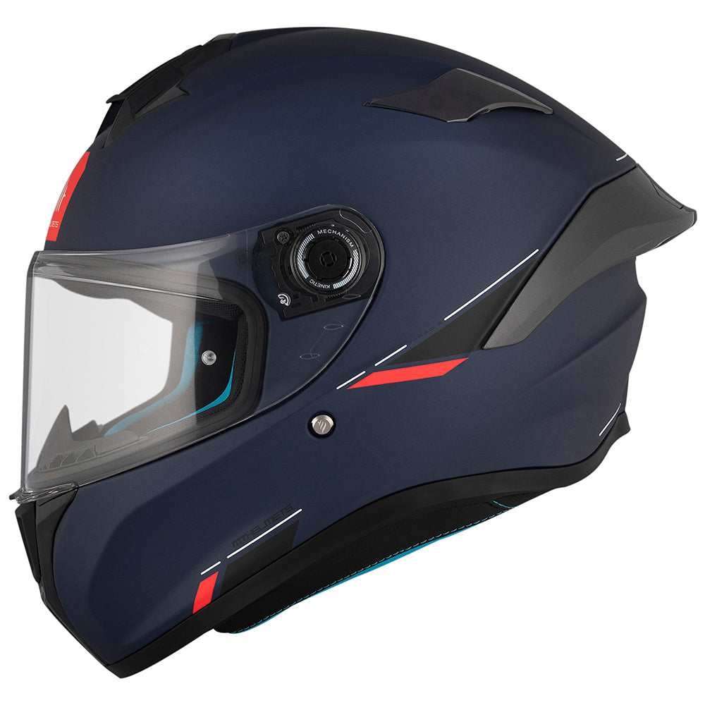 MT HELMETS من أم تي TARGO S A7 MATT BLUE خوذة فول فيس