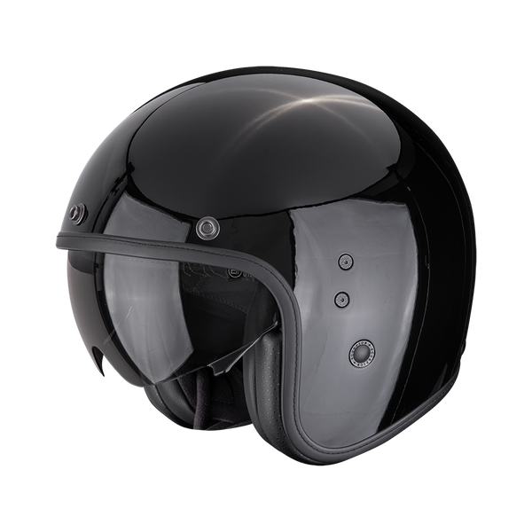 Scorpion Belfast EVO retro motorcycle helmet with classic design and modern safety features