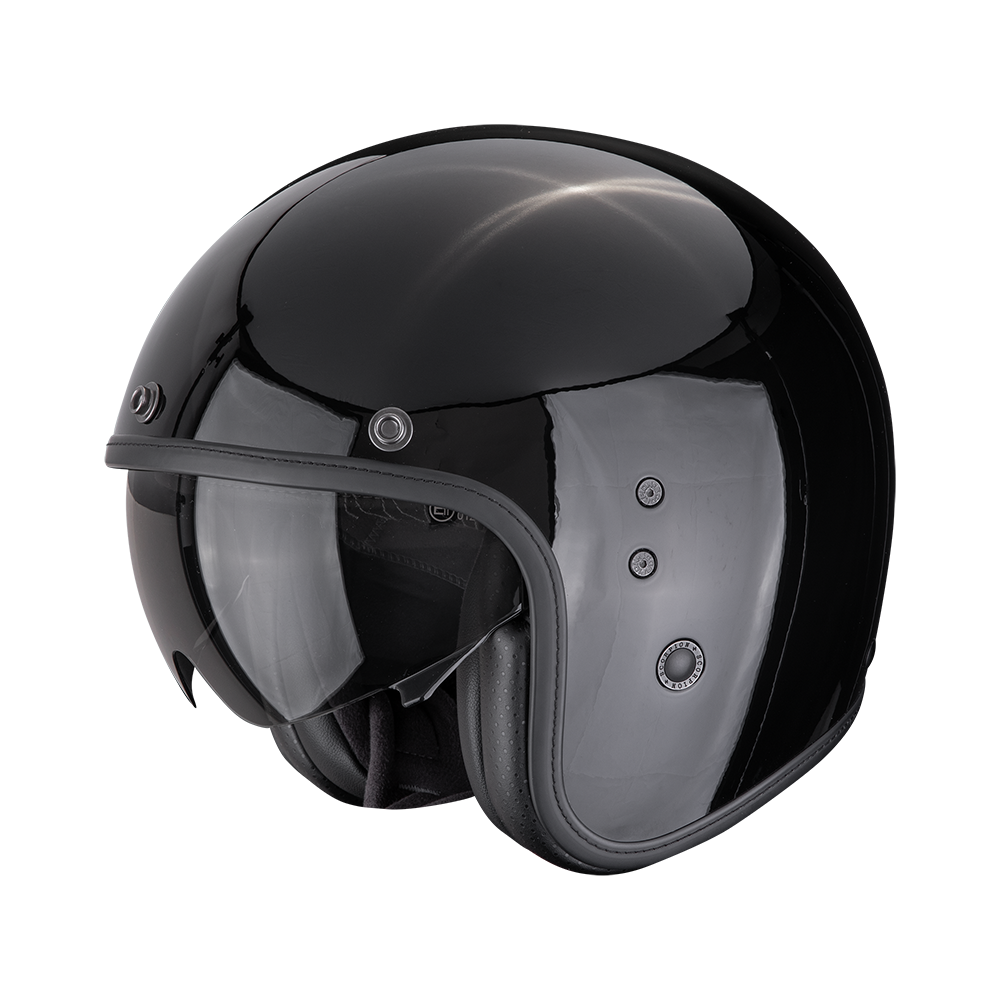 Scorpion Belfast EVO retro motorcycle helmet with classic design and modern safety features