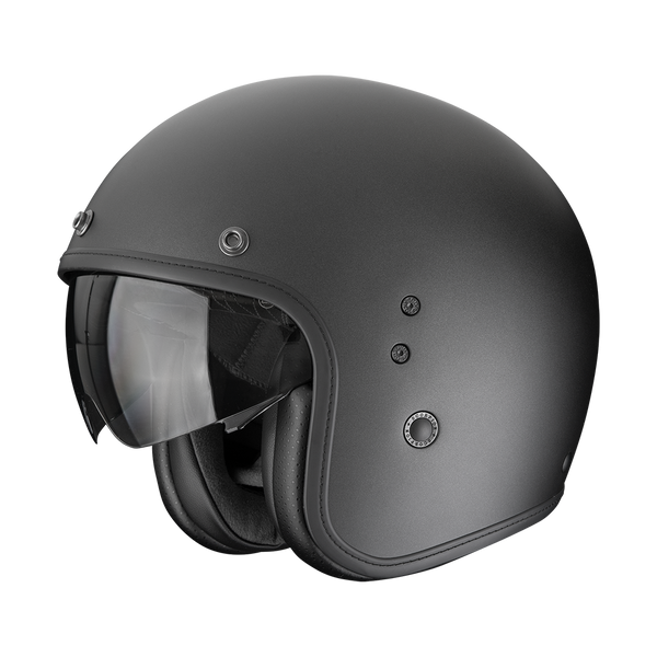 Scorpion Belfast EVO retro motorcycle helmet with classic design and modern safety features