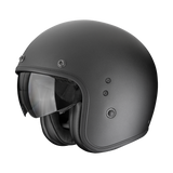 SCORPIONمن سكوربيون BELFAST EVO SOLID Matt Pearl Black خوذة مفتوحة الوجه