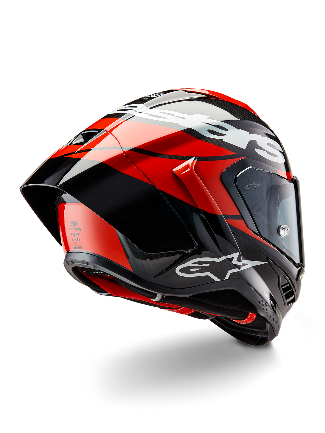 ALPINESTARS SUPERTECH R10 ELEMENT RED CARBON FULL FACE HELMET 
