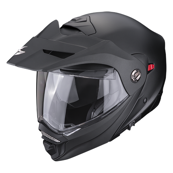 Scorpion EXO ADX-2 Modular Adventure Helmet with P/J homologation, sun visor, and Pinlock MaxVision shield for touring and off-road riding
