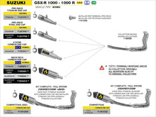 تحميل الصورة في عارض المعرض ، Arrow 71660MI stainless steel racing headers for Suzuki GSX-R1000 and GSX-R1000R 2017+