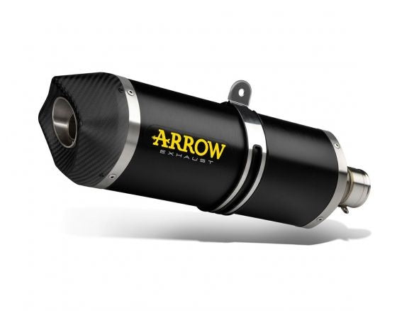 Arrow 71855AKN Race-Tech Aluminum Dark Slip-On Exhaust – Carbon Endcap, Stainless Steel Internals, Lightweight, Street Approved