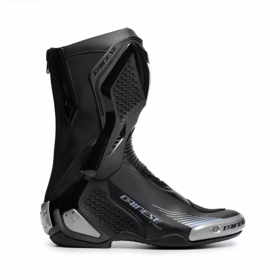 DAINESE Torque 4 Men’s Racing Boots – Microfiber & D-Stone Construction with Groundtrax Sole and D-Axial Protection System