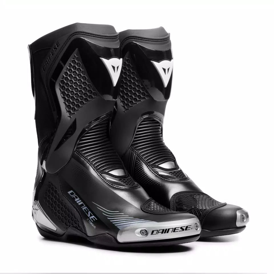 DAINESE Torque 4 Men’s Racing Boots – Microfiber & D-Stone Construction with Groundtrax Sole and D-Axial Protection System