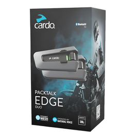CARDO Packtalk Edge Bluetooth mesh intercom – single unit with JBL and magnetic mount