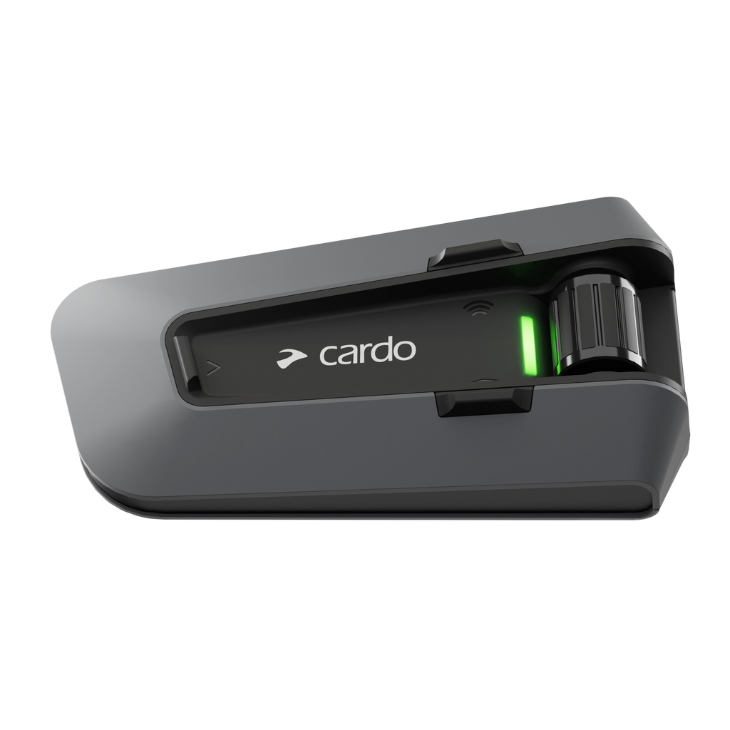 CARDO Packtalk Edge Bluetooth mesh intercom – single unit with JBL and magnetic mount