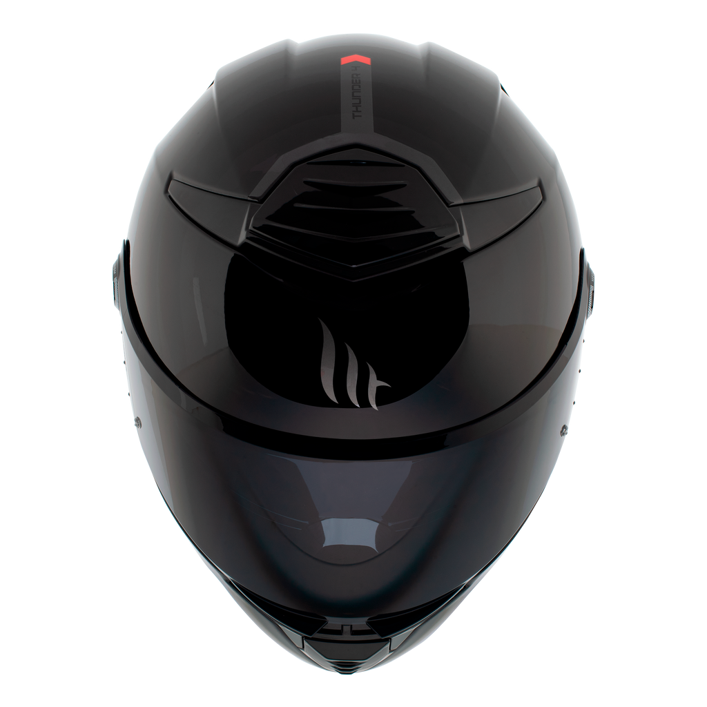 MT Thunder 4 SV Solid A1 Gloss Black Helmet – Full-Face ECE 22.06 Certified with Sun Visor