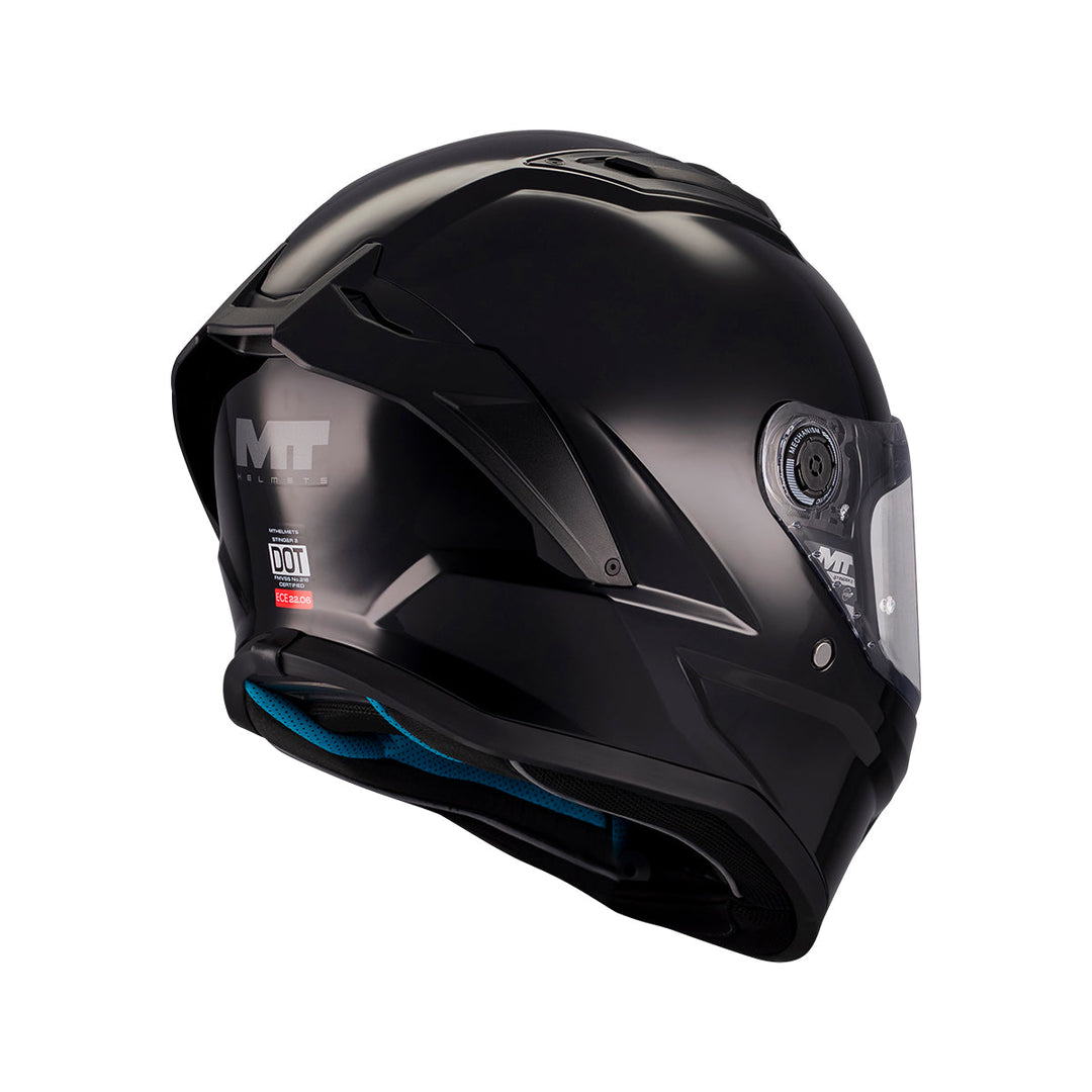 MT HELMETS STINGER 2 PURE A1 GLOSS BLACK FULL FACE HELMET