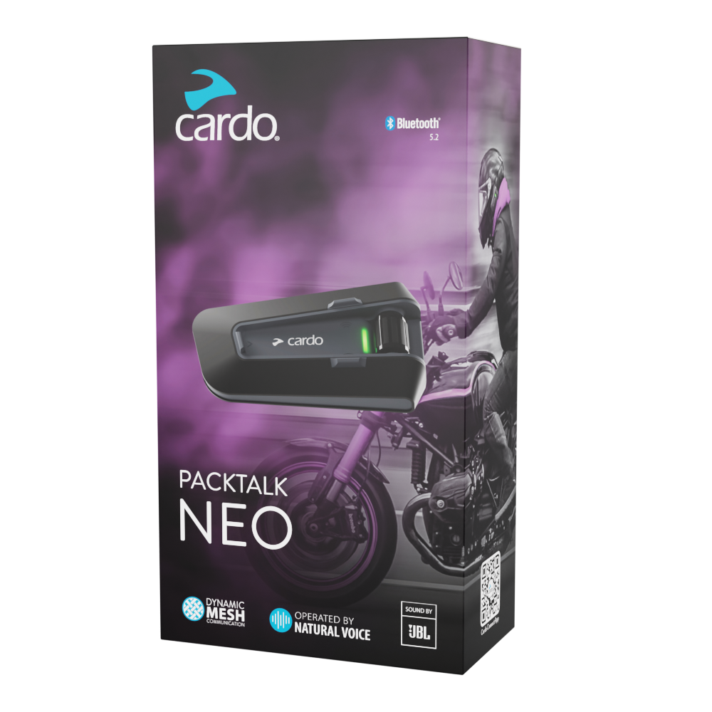 CARDO Packtalk Neo Bluetooth Helmet Intercom – Mesh DMC Gen2 