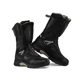 Seventy 70 Stelvio High waterproof adventure motorcycle boots – black and grey, with ATOP closure system
