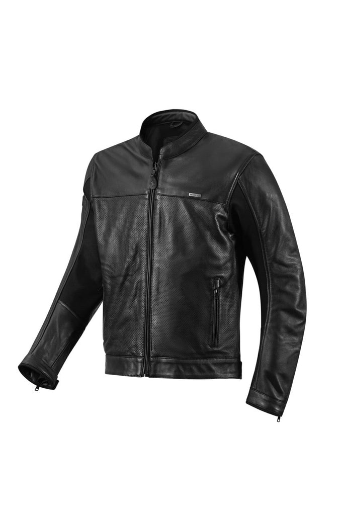 Seventy Degrees SD-JL4 Legend Classic black perforated leather motorcycle jacket with CE Level 2 protectors