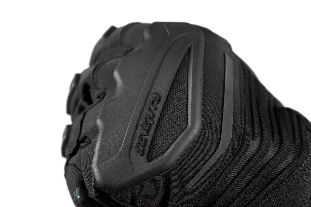 Seventy Degrees SD-T13 Aspen Light Motorcycle Gloves Black/Red – Waterproof Adventure Gloves with Rubber Protection