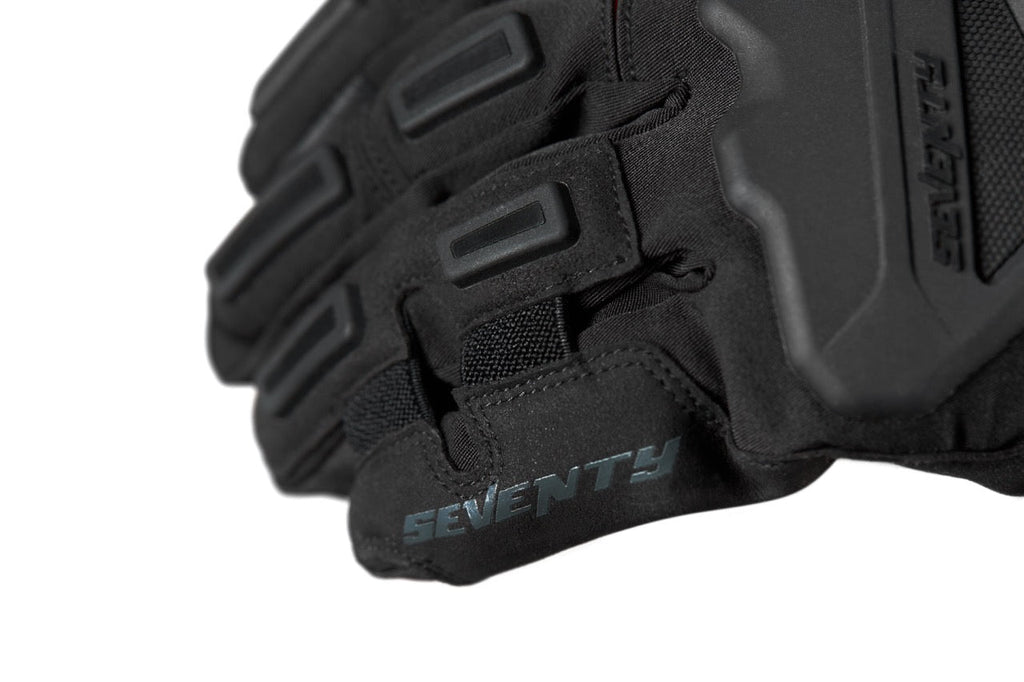 Seventy Degrees SD-T13 Aspen Light Motorcycle Gloves Black/Red – Waterproof Adventure Gloves with Rubber Protection