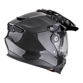 Scorpion ADF-9000 Carbon Air Edition adventure motorcycle helmet with carbon fiber shell and peak visor