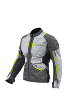 Load image into Gallery viewer, Seventy Degrees SD-JT67 Tanami Men’s Motorcycle Jacket – Black/Grey/Fluor Yellow