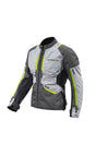 Load image into Gallery viewer, Seventy Degrees SD-JT67 Tanami Men’s Motorcycle Jacket – Black/Grey/Fluor Yellow