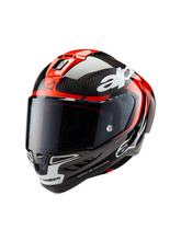تحميل الصورة في عارض المعرض ، Supertech_R10_Element_Helmet_Black_Carbon_Bright_Red_White_Glossy
