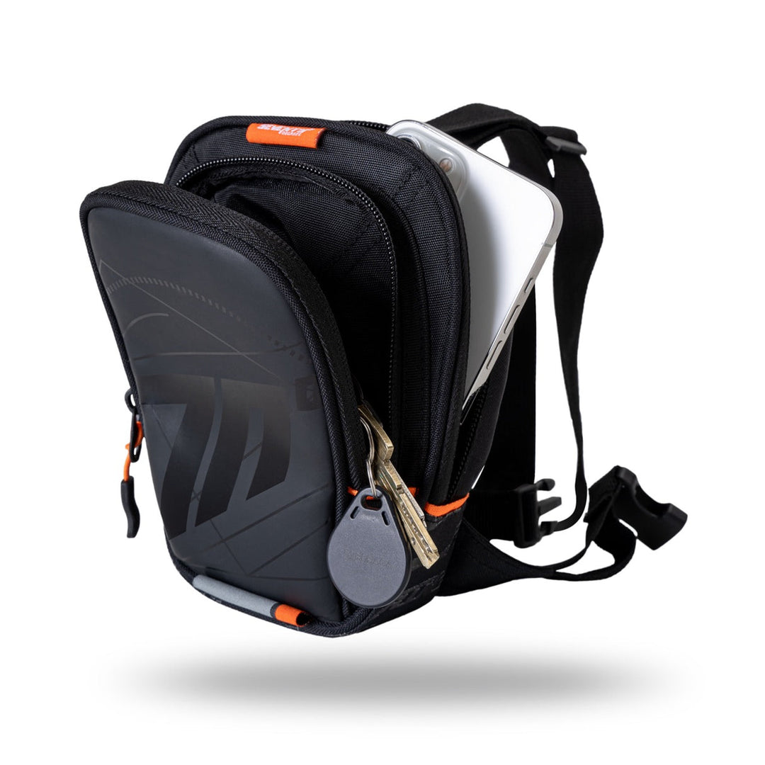 SEVENTY DEGREES SD-TL1 MOTORCYCLE LEG BAG BLACK