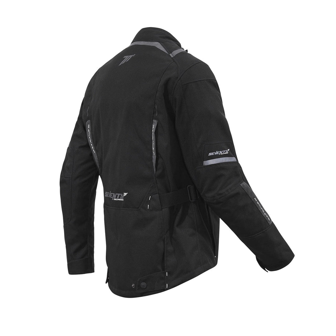 Seventy Degrees SD-JT83 Tonale Men’s Motorcycle Jacket – Black BOOST BOX