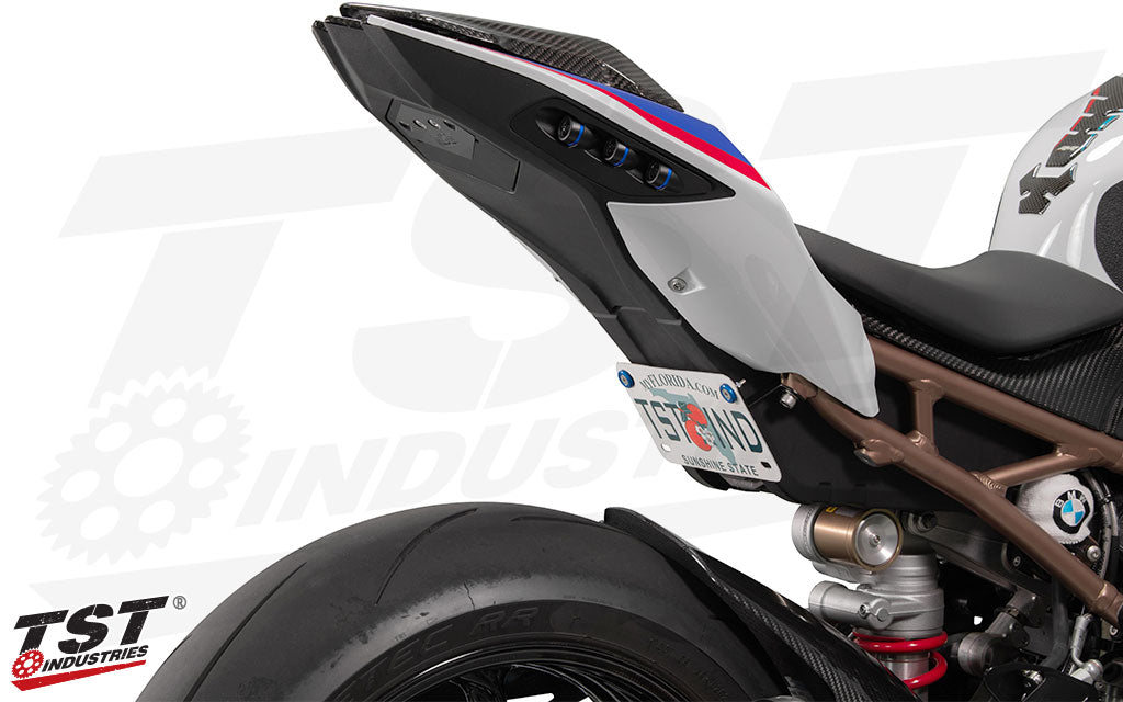 TST Low-Mount License Plate Bracket for BMW S1000RR / M1000RR 2020+ – Under Tail Fender Eliminator