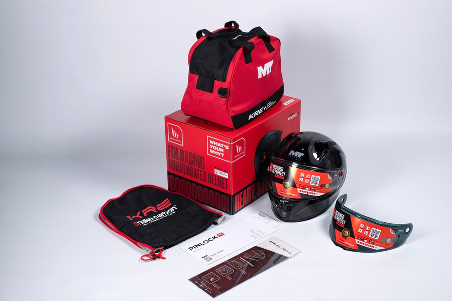 MT HELMETS KRE+ S SOLID A11 GLOSS CARBON FULL FACE