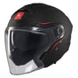 MT HELMETS VIALE SV S SOLID A1 GLOSS BLACK OPEN FACE HELMET