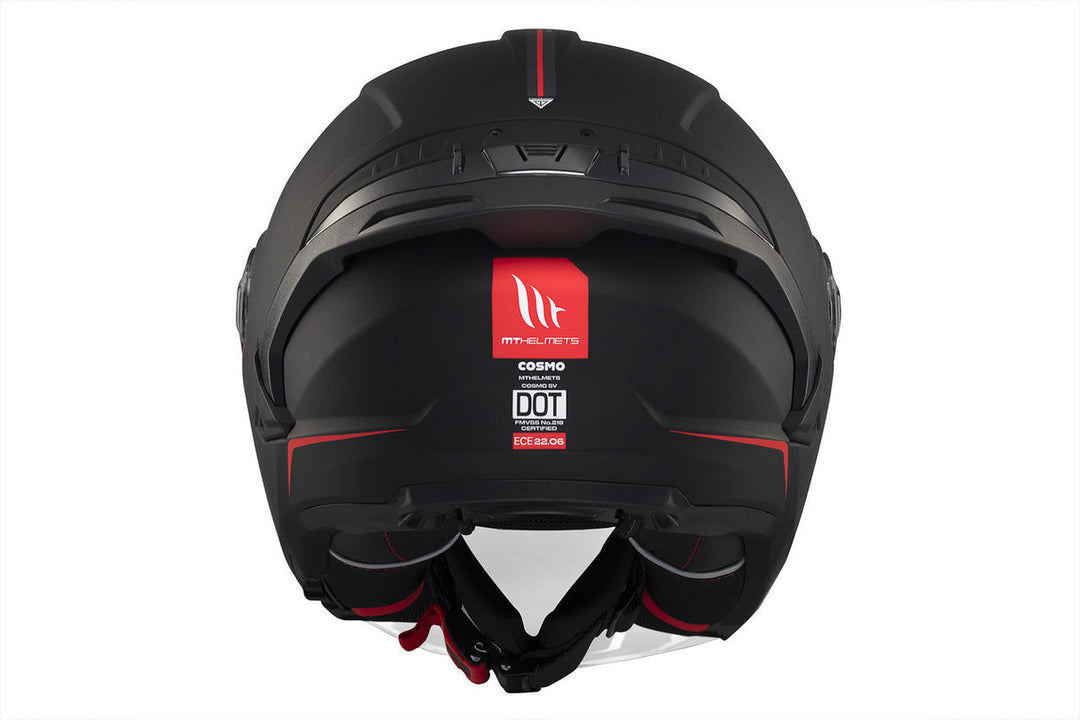 MT HELMETS VIALE SV S SOLID A1 GLOSS BLACK OPEN FACE HELMET