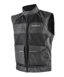 Seventy 70 Scirocco SD-S3 Touring Motorcycle Vest – Black multipocket rider gear